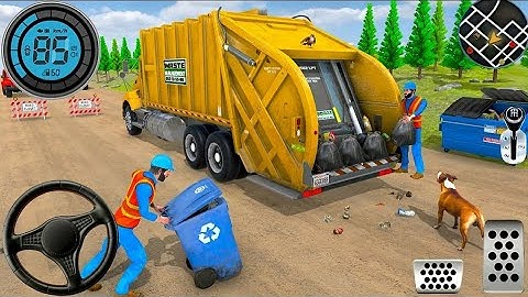 Trash Truck Realistic Simulator 3D - City Road Garbage Dumper Truck Driver- Android GamePlay #3