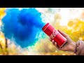 How to make a colored smoke bomb from Coca Cola