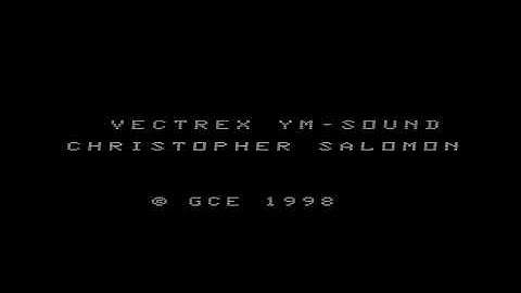 Vectrex YM Sound NO Sound 1998 Christopher Salomon PD GCE VECTREX MAME MESS PARAJVE GENERAL CONSUMER