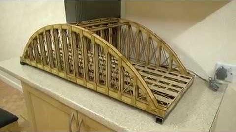 Stress Test of Garden Railway Twin Track MDF Kit Bow String Bridge