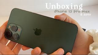 iPhone 13 pro max alpine green 💚 ll  aesthetic unboxing & asmr 🪴 ll noranotes_ by nora’s notes 18,708 views 1 year ago 7 minutes, 3 seconds