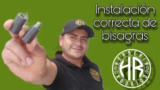 Instalación correcta de bisagras