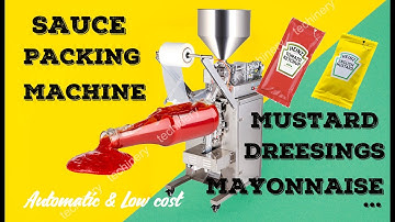 Sauce packaging machine with mixer Mustard Mayonnaise Dressings filler