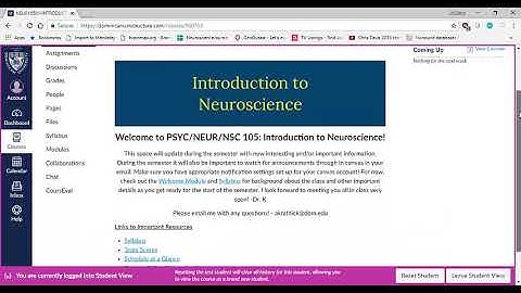 Intro Neuroscience Canvas Course Video