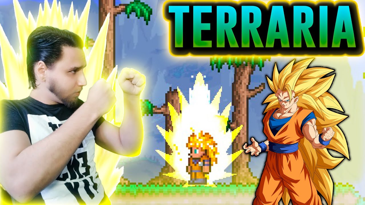 TERRARIA, MAS EU ME TORNEI UM SAIYAJIN! Terraria Dragon Ball Mod #01 