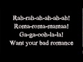 Lady Gaga Bad Romance Lyrics