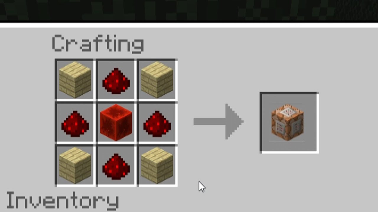 How To Craft A Command Block In Minecraft - YouTube