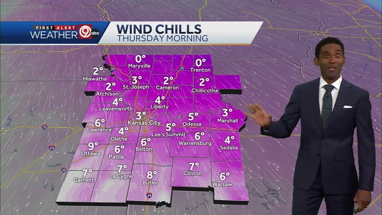 Kansas City weather: Wind chills near zero on Thursday morning - YouTube