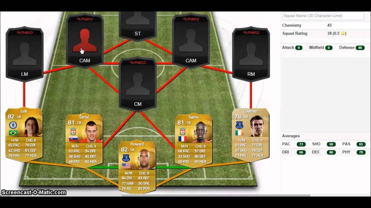 FIFA 15 Squad Builder - BPL!