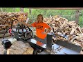 Firewood Splitting - Red Oak Rematch, She Takes Control of the @Wolfe Ridge MFG Log Splitter