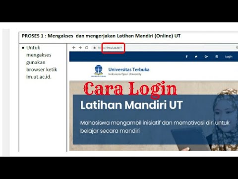 Cara Login Latihan Mandiri Ut Lm Ut Ac Id Youtube