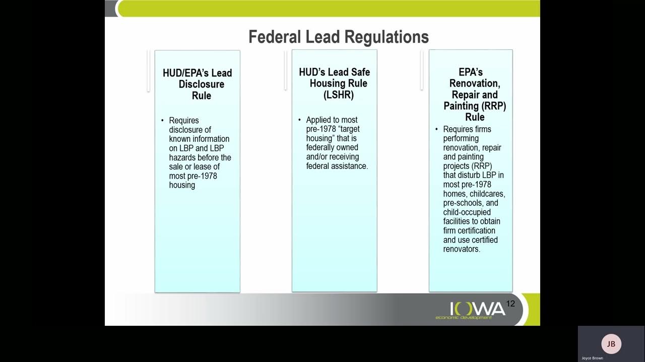 2022 CDBG Lead Based Paint Training YouTube