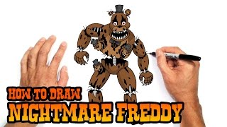 How to Draw Nightmare Freddy | Five Nights at Freddy's