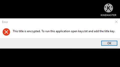 Fix Cemu Error This Title is Encrypted to run this application open keys txt and add the disc key