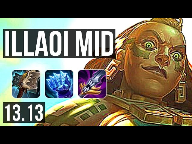 ILLAOI vs SYLAS (MID), 9 solo kills, 2200+ games, 18/2/4, 1.6M mastery, KR Master