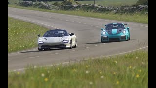 Porsche 911 GT2 RS '18 vs Ferrari 812 Superfast vs McLaren 720S at Hihglands