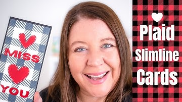 How to Make Slimline Cards with Plaid Backgrounds!