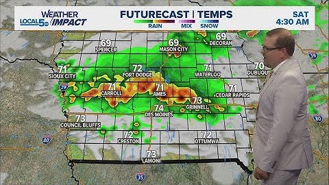 Early Saturday morning cluster of storms