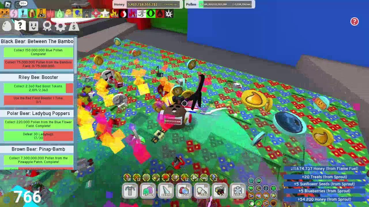  live using honeyday code in bee swarm simulator youtube