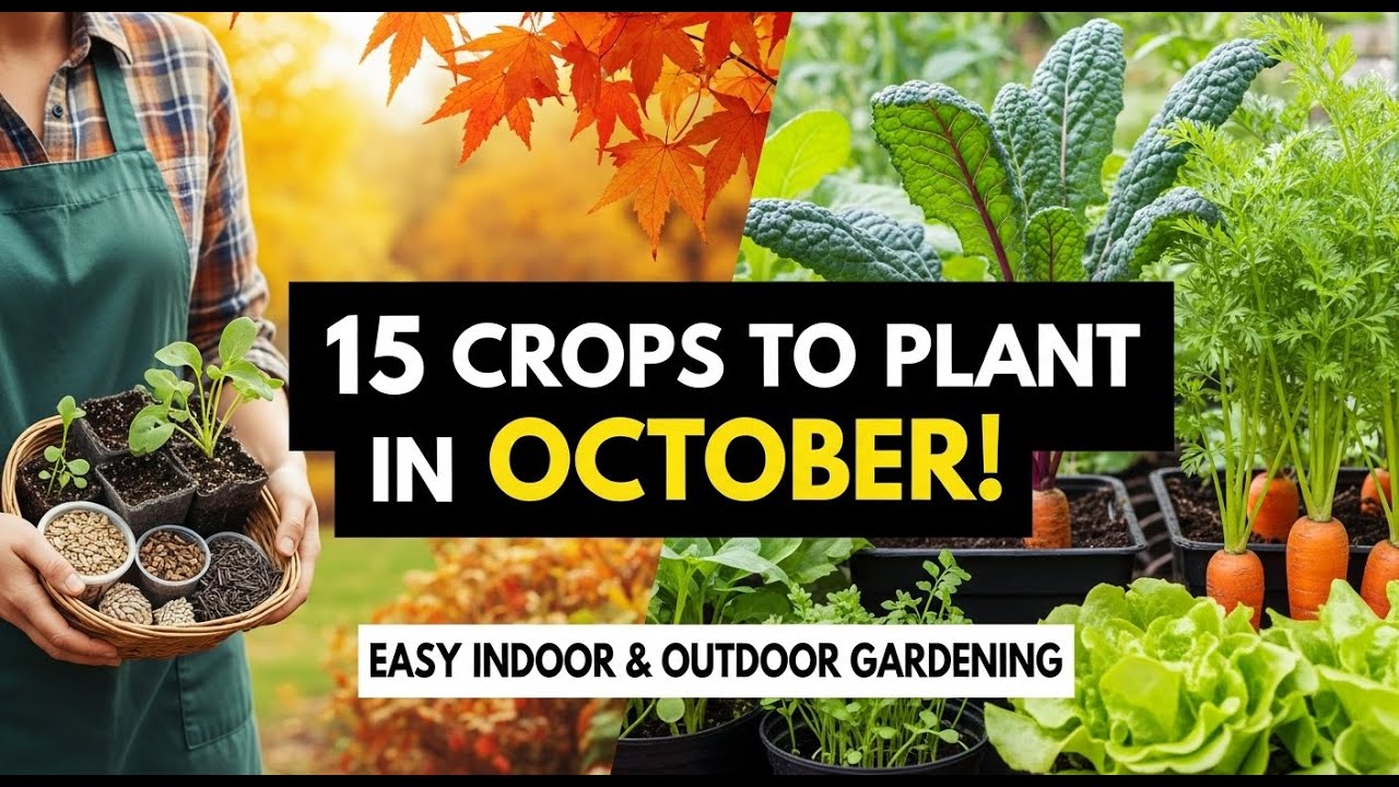 15 Best Crops to Plant in October Indoor & Outdoor Gardening Tips - YouTube