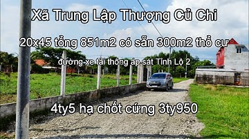 Nhà đất củ chi | giá rẻ | giới thiệu | Lô đất mặt tiền Trải đá thông sát TL2 851m2 sẵn 300m thổ cư