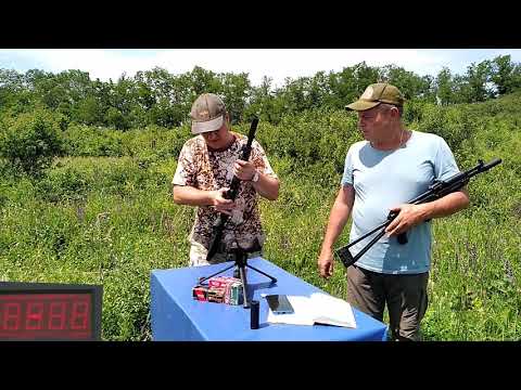 Стреляем через хронограф разными патронами из Сайга-МК-03 7.62х39.