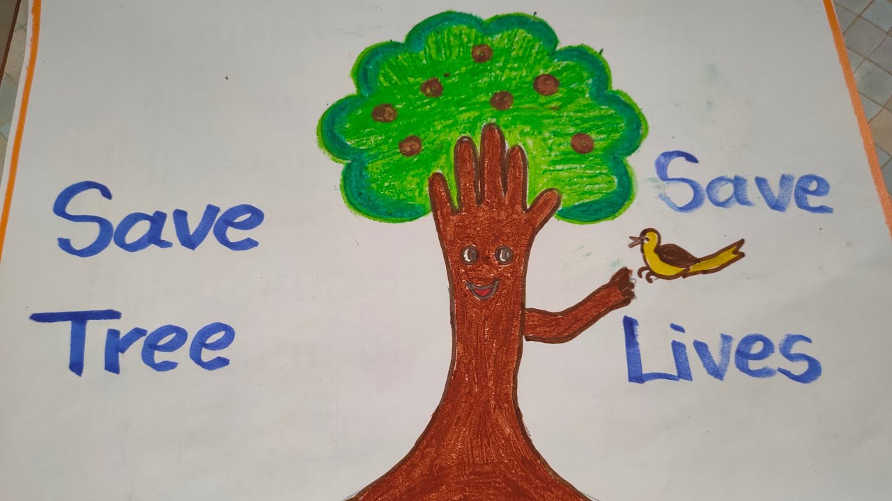🏞️Save Nature + 🌳Save tree + 🐦Save birds = 🌏Save Earth Images •  Kashinath (Sapna Gupta /drawing Queen) (@477197669) on ShareChat