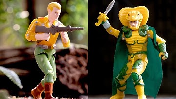New GiJoe Duke & Serpentor retro o ring action figures revealed by Super 7