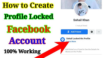How To Create Profile Locked Facebook Account | how to locked facebook profile | Technical Mukhlees