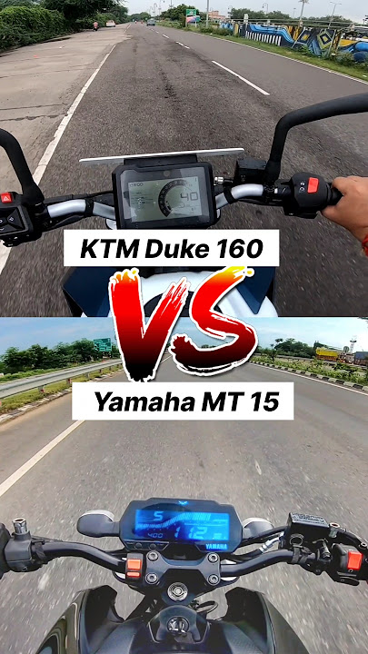 KTM Duke 160 vs Yamaha MT 15 v2 🤯🔥 Gear Challenge #shorts #duke160