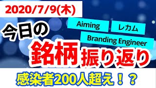 【相場振り返りシリーズ#23】2020年7月9日(木)~感染者200人超え！？~