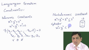 Constraints, Lagrangian formalism 1st topic/ classical mechanics; BS; MSc: (Urdu)