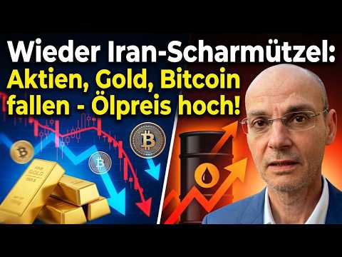Thumbnail for Wieder Iran-Scharmützel: Aktien, Gold, Bitcoin fallen - Ölpreis hoch! Videoausblick