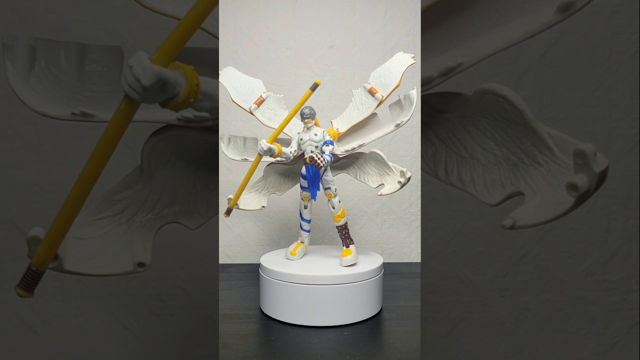 Patamon / Angemon Digivolving Digimon Figure Bandai 2000 