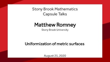Uniformization of metric surfaces - Matthew Romney