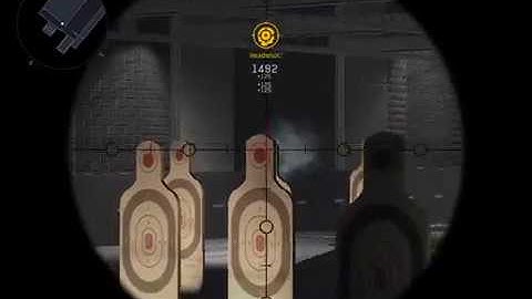 Warface FPS game shooting range with a sniper + 4.5x scope