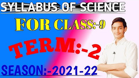 Class 9th Science Syllabus Term 2 (2021-22) Cbse || Chapter Wise.