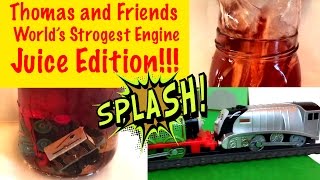 Thomas And Friends Worlds Strongest Engine - The Losing Engine Falls Into A Jar Of Juice
