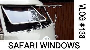 Installing Safari Windows on a VW Bus - Vlog #138