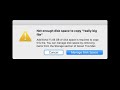 Mac Error Not Enough Disk Space
