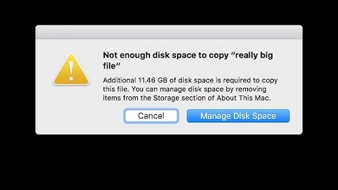 Mac Error Not Enough Disk Space