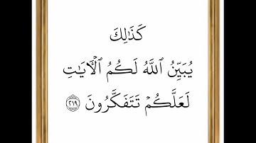 سورة البقرة - من الآية 219 إلى الآية 220 - بصوت القارئ خليفة الطنيجي - رواية حفص عن عاصم