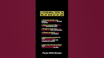 6 Deep Psychological Truths You Feel But Never Say | Hidden Human Emotions