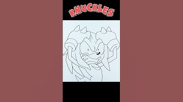 How To Draw KNUCKLES THE ECHIDNA | Sonic The Hedgehog #knuckles #knucklestheechidna