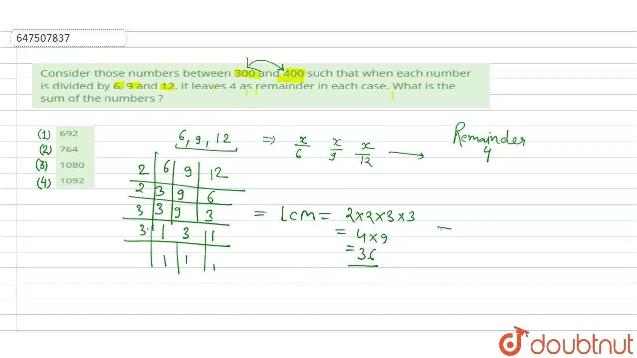 Consider Those Numbers Between 300 And 400 Such That When Each Number consider-those-numbers-between-300-and-400-such-that-when-each-number