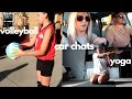 car chats, volleyball + yoga w adriene VLOG