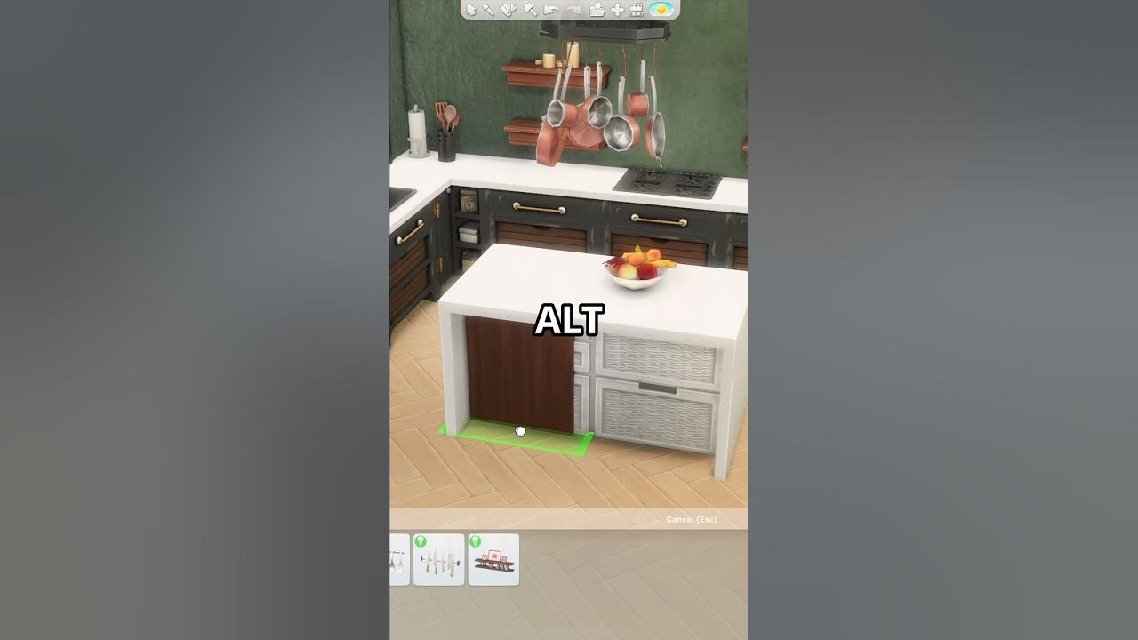 Custom Waterfall Edge Kitchen Island Sims 4 Quick Tips Build Tutorial