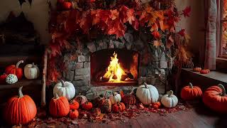 Cozy Autumn Fireplace Sounds 8h   Relaxing Autumn Ambience   Halloween Ambience