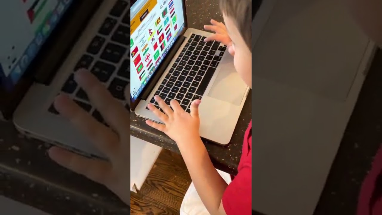 4 year old genius gets 100% on World map flags quiz.