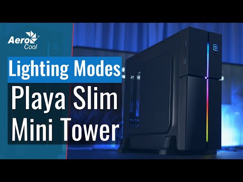 Aerocool Playa Slim Mini-Turm Computergehäuse mit RGB-Beleuchtung Schwarz
